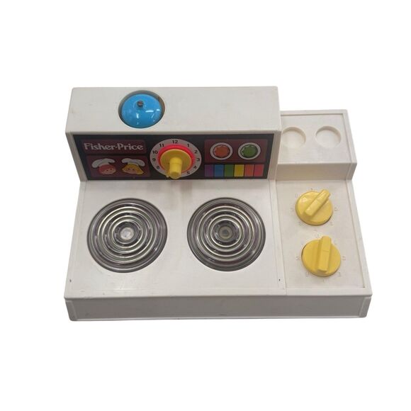 Vintage 1978 Fisher Price Cook Top Stove Magic Burners Bell #919 Pretend Play - Picture 6 of 16